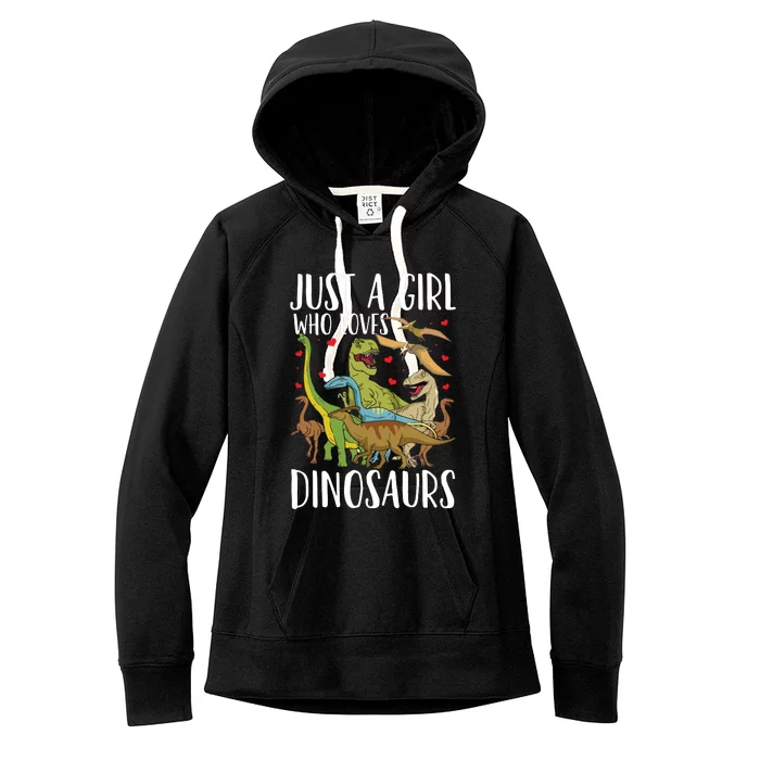 Dinosaur Just A Who Loves Dinosaurs Brachiosaurus Women's Fleece Hoodie