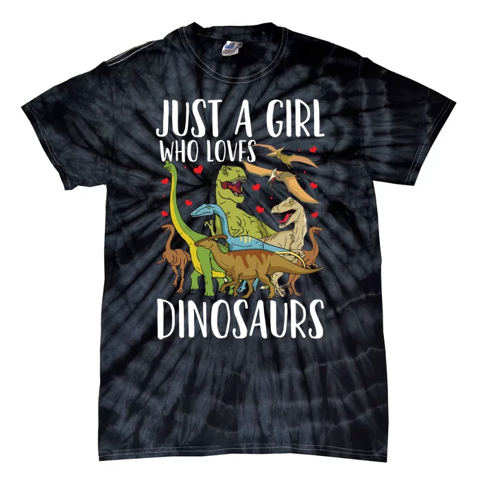 Dinosaur Just A Who Loves Dinosaurs Brachiosaurus Tie-Dye T-Shirt