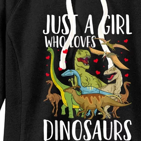 Dinosaur Just A Girl Who Loves Dinosaurs Brachiosaurus Women's Fleece Hoodie