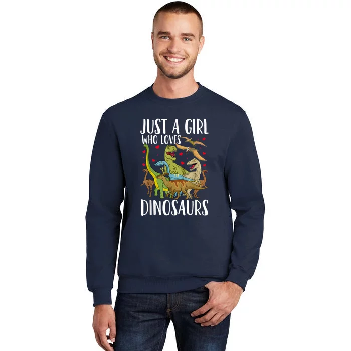 Dinosaur Just A Girl Who Loves Dinosaurs Brachiosaurus Tall Sweatshirt