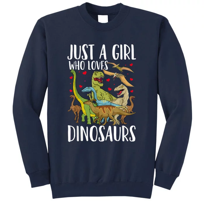 Dinosaur Just A Girl Who Loves Dinosaurs Brachiosaurus Tall Sweatshirt