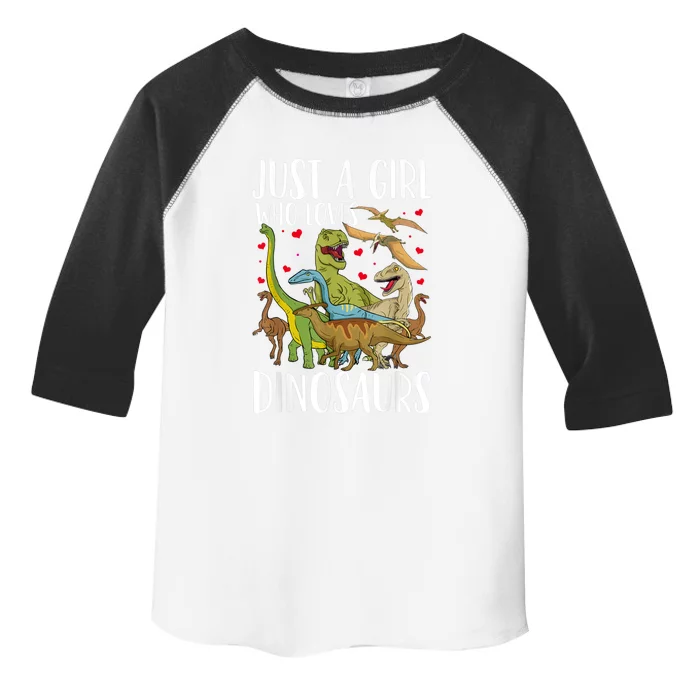 Dinosaur Just A Girl Who Loves Dinosaurs Brachiosaurus Toddler Fine Jersey T-Shirt