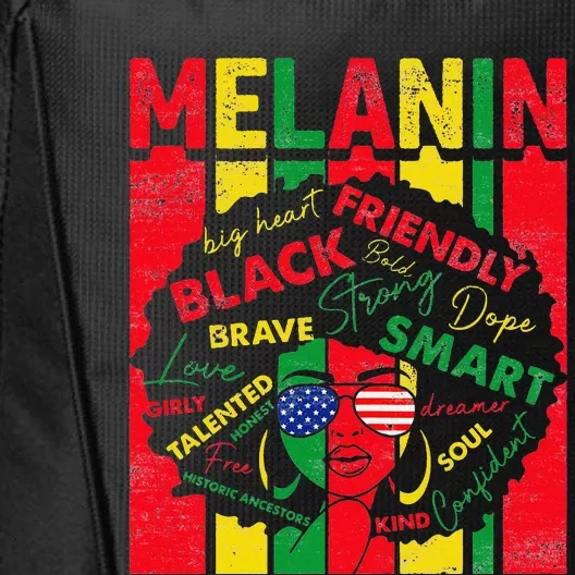 Distressed Juneteenth Black History Month Melanin City Backpack