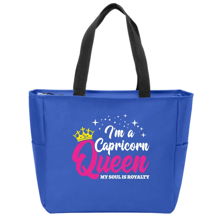 December January Birthday Astrology Capricorn Queen Gift Zip Tote Bag