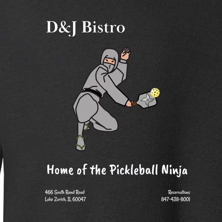 D & J Bistro Pickleball Ninja Toddler Sweatshirt