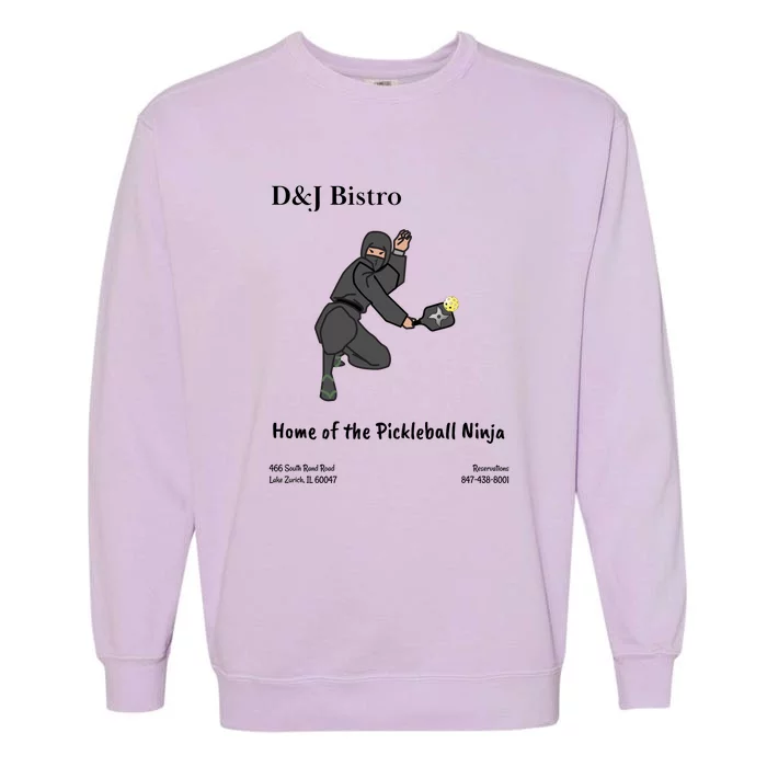 D & J Bistro Pickleball Ninja Garment-Dyed Sweatshirt