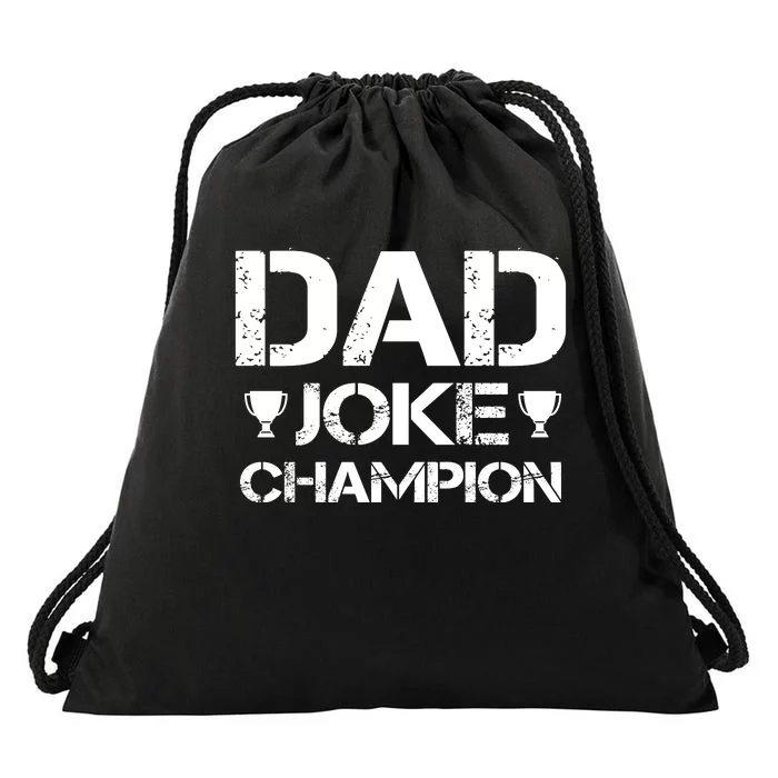 Dad Joke Champion Drawstring Bag