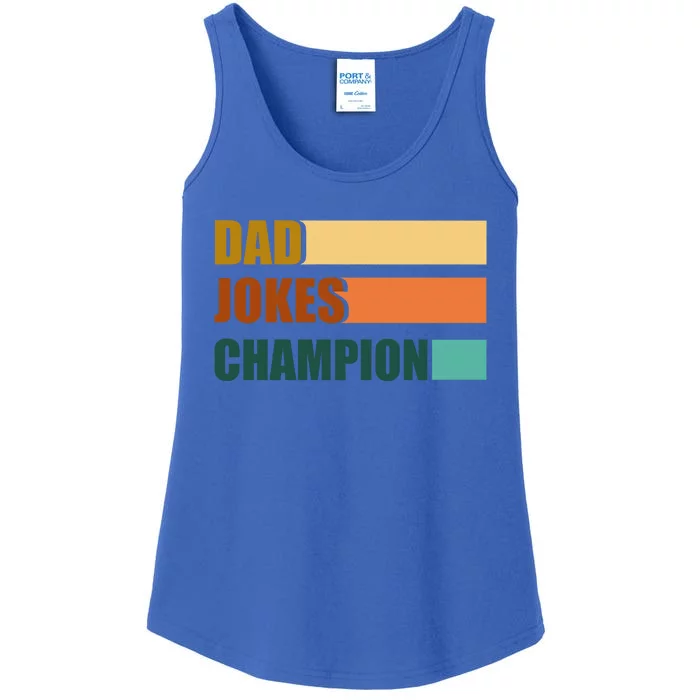 Dad Jokes Champion For Fathers Day Dad Bob Funny Gift Ladies Essential Tank