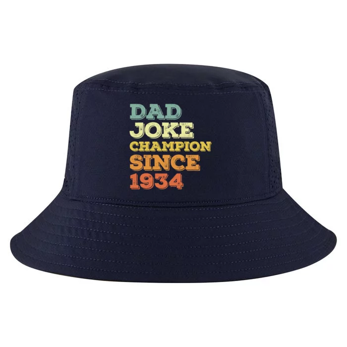 Dad Joke Champion Since 1934 Birthday Fathers Day Gift Cool Comfort Performance Bucket Hat