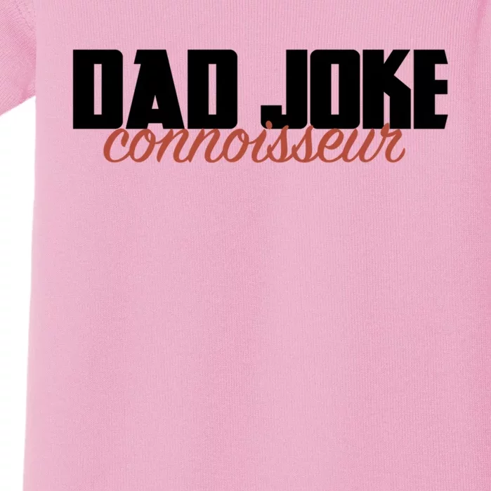 Dad Joke Connoisseur Funny Fathers Day Gift Dads Bad Jokes Funny Gift Baby Bodysuit