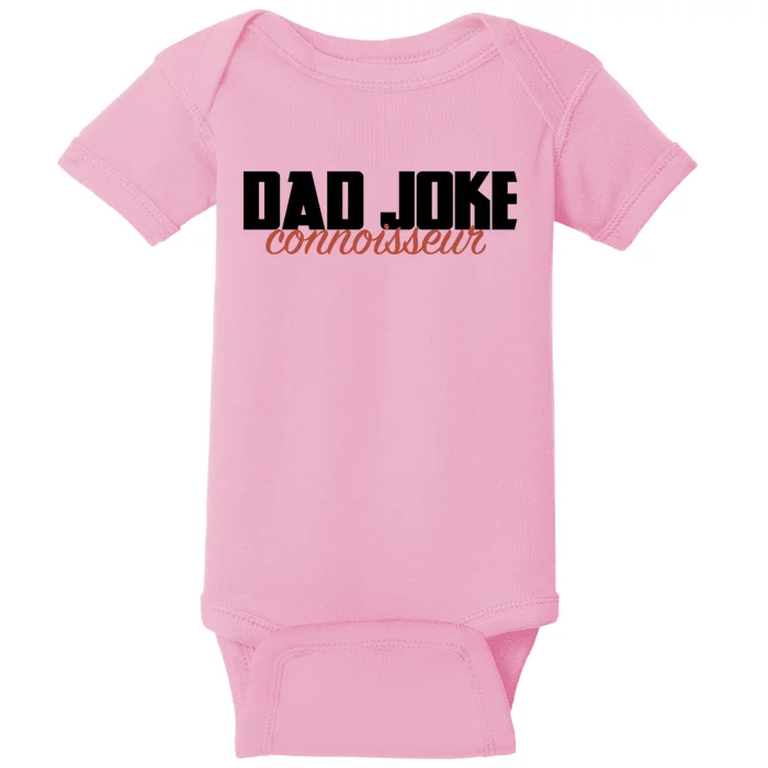 Dad Joke Connoisseur Funny Fathers Day Gift Dads Bad Jokes Funny Gift Baby Bodysuit