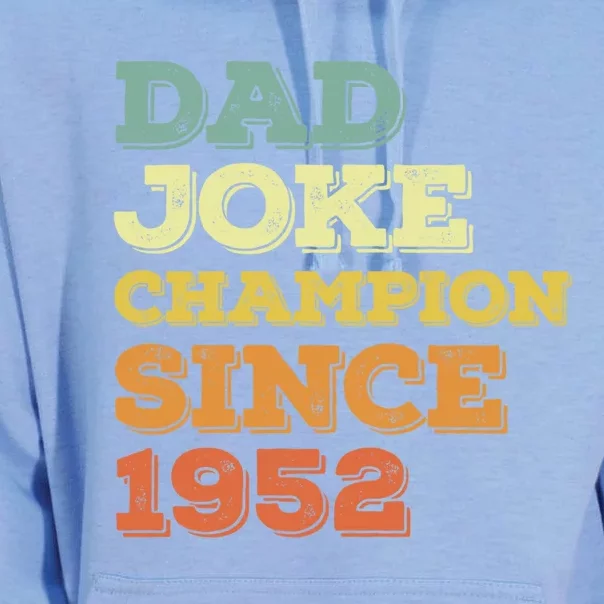 Dad Joke Champion Since 1952 Cool Gift Birthday Fathers Day Gift Unisex Surf Hoodie