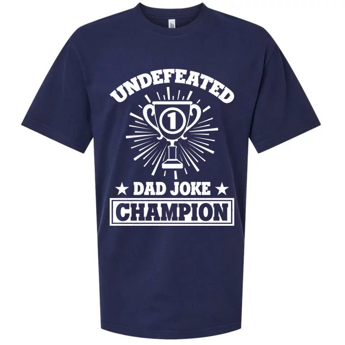 Dad Joke Champion Undefeated Gift Funny Father Dad Joke Meaningful Gift Sueded Cloud Jersey T-Shirt