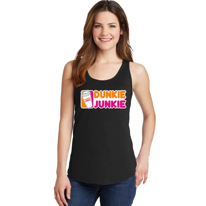 Dunkie Junkie Coffee Love Funny Coffee Saying Ladies Essential Tank