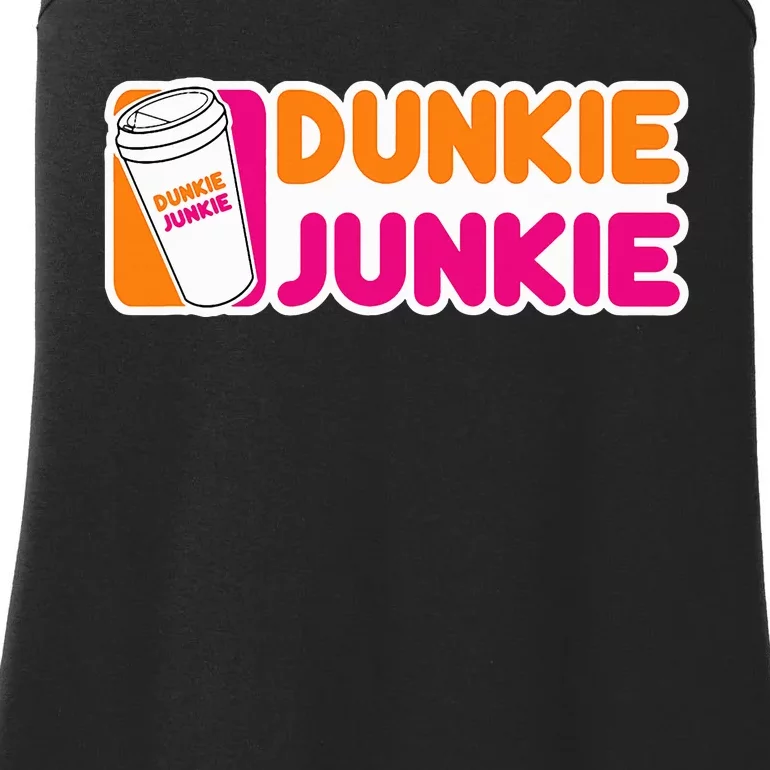 Dunkie Junkie Coffee Love Funny Coffee Saying Ladies Essential Tank