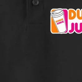 Dunkie Junkie Coffee Love Funny Coffee Saying Dry Zone Grid Performance Polo