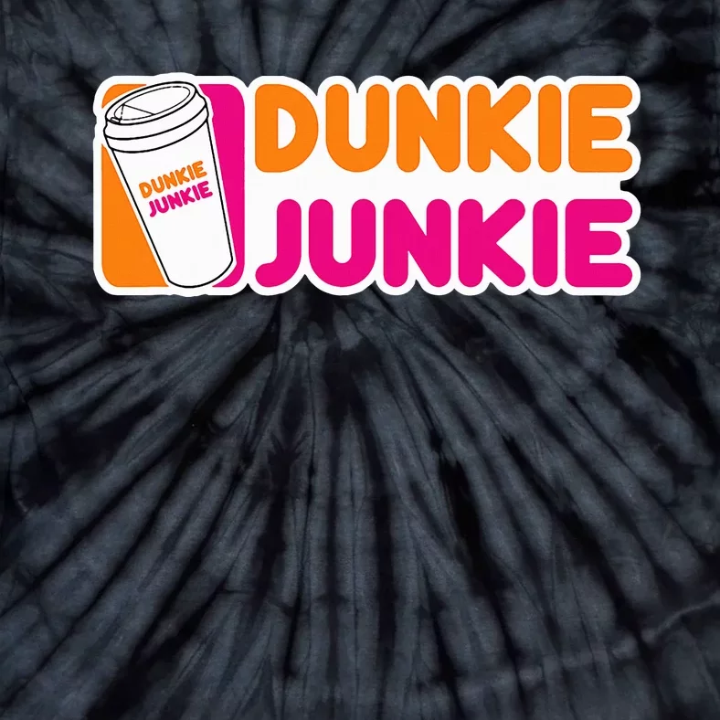 Dunkie Junkie Coffee Love Funny Coffee Saying Tie-Dye T-Shirt