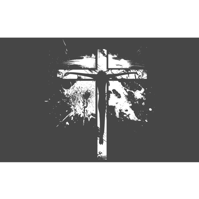 Distressed Jesus Cross Christianity Bumper Sticker