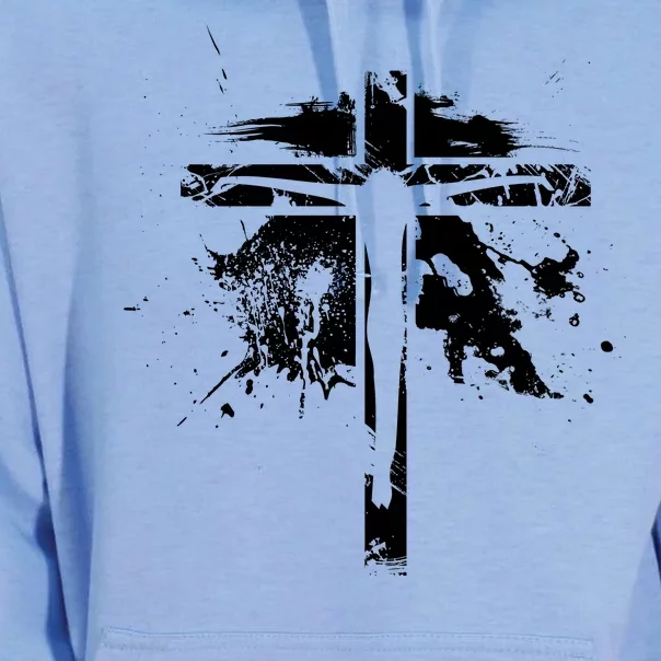 Distressed Jesus Cross Christianity Unisex Surf Hoodie