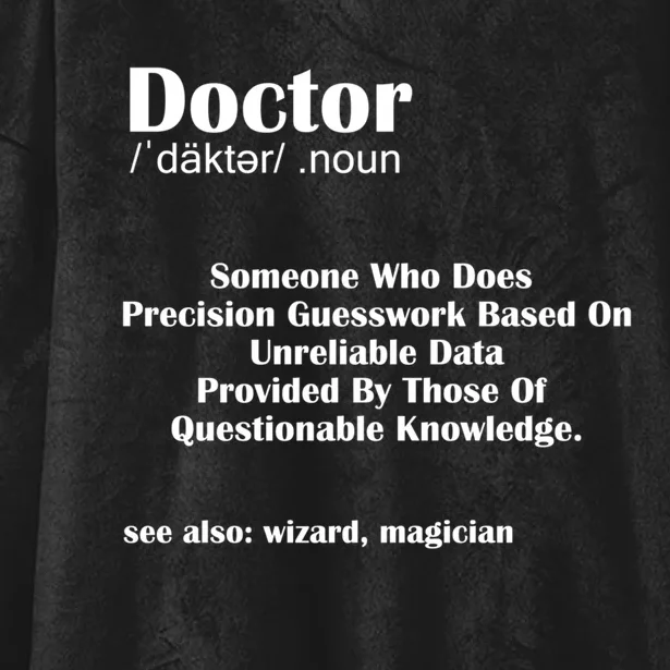 Doctor Job Definition Medical School Graduation Gift Hooded Wearable Blanket