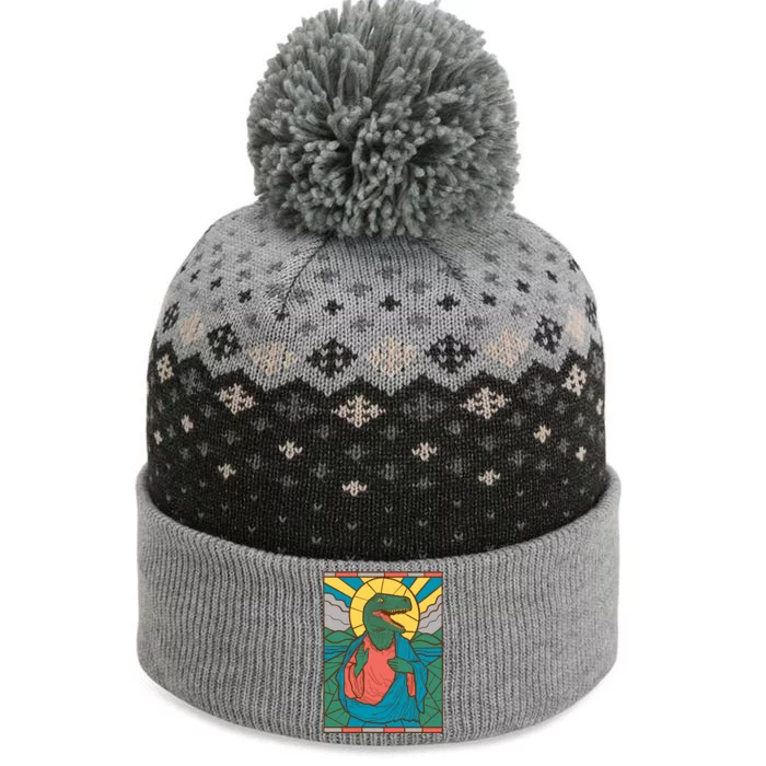 Dinosaur Jesus The Baniff Cuffed Pom Beanie