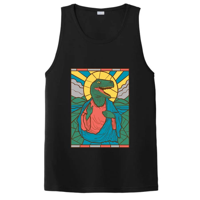 Dinosaur Jesus Performance Tank