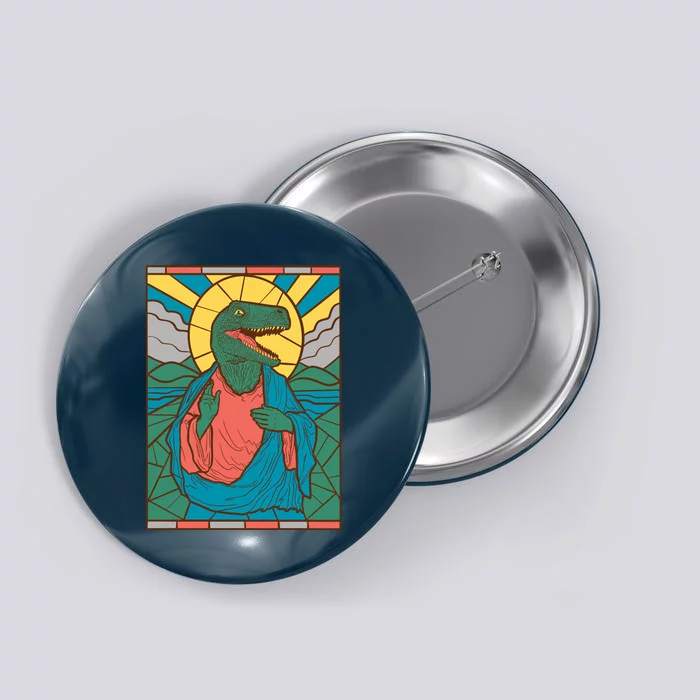 Dinosaur Jesus Button