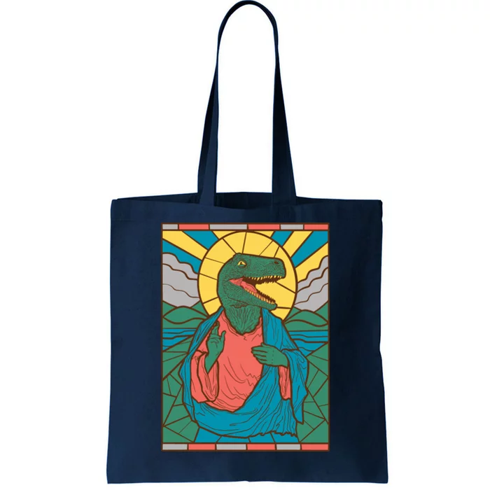 Dinosaur Jesus Tote Bag