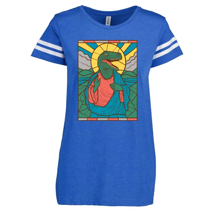 Dinosaur Jesus Enza Ladies Jersey Football T-Shirt