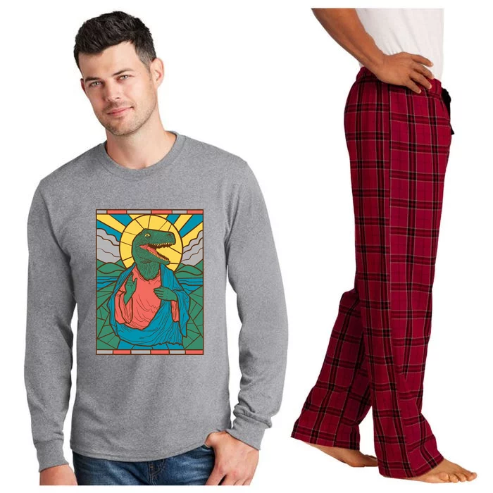 Dinosaur Jesus Long Sleeve Pajama Set