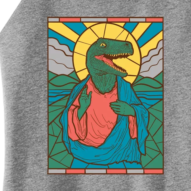 Dinosaur Jesus Women’s Perfect Tri Rocker Tank