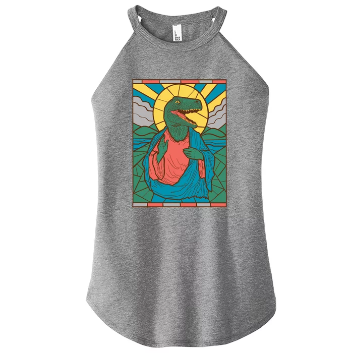 Dinosaur Jesus Women’s Perfect Tri Rocker Tank