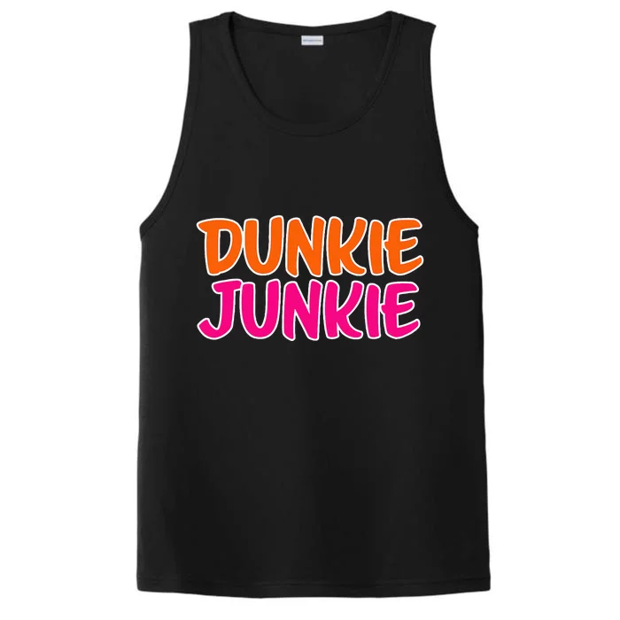 Dunkie Junkie Donut And Coffee Lover Performance Tank