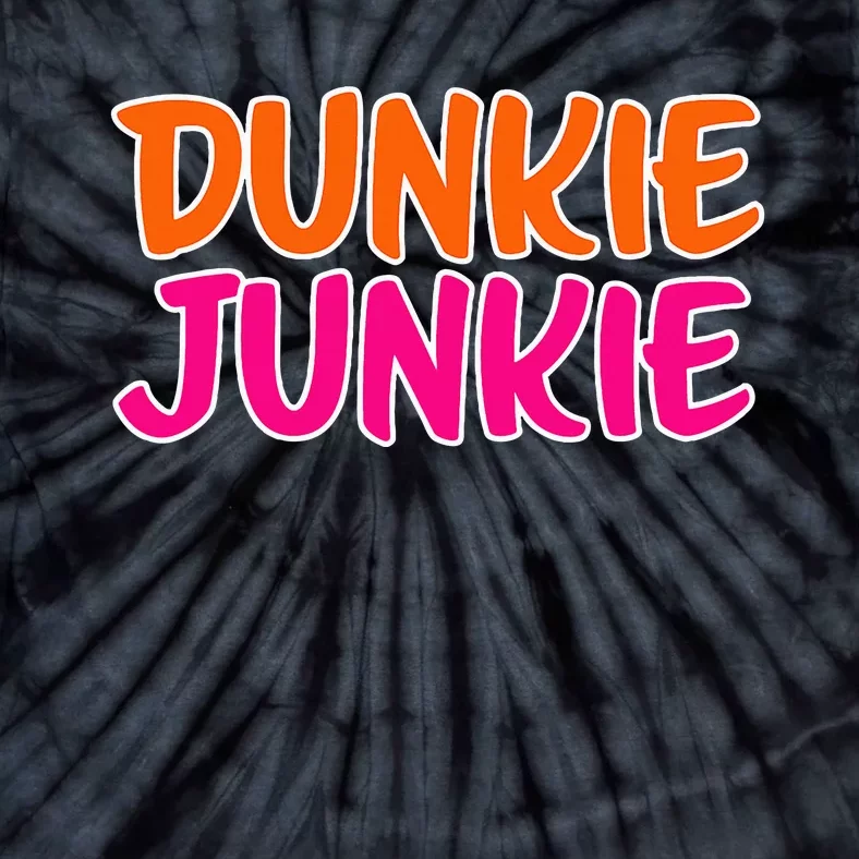 Dunkie Junkie Donut And Coffee Lover Tie-Dye T-Shirt