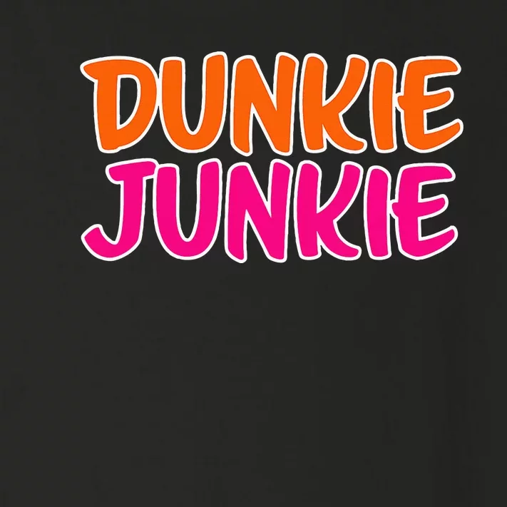 Dunkie Junkie Donut And Coffee Lover Toddler Long Sleeve Shirt