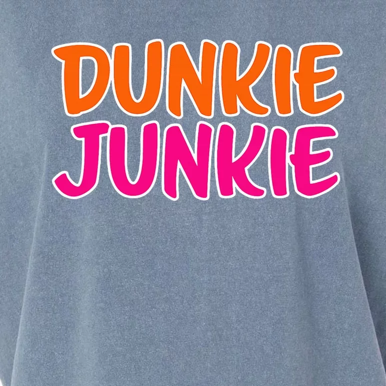 Dunkie Junkie Donut And Coffee Lover Garment-Dyed Women's Muscle Tee