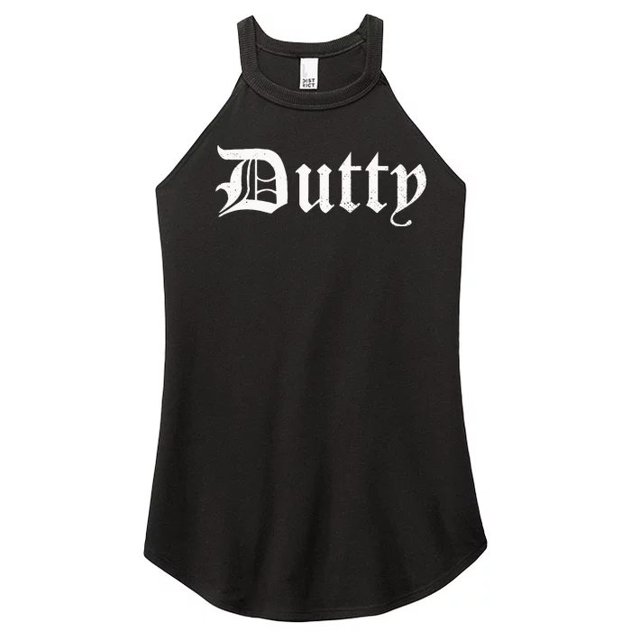 Dutty! Jamaican Dancehall Music Slang Women’s Perfect Tri Rocker Tank