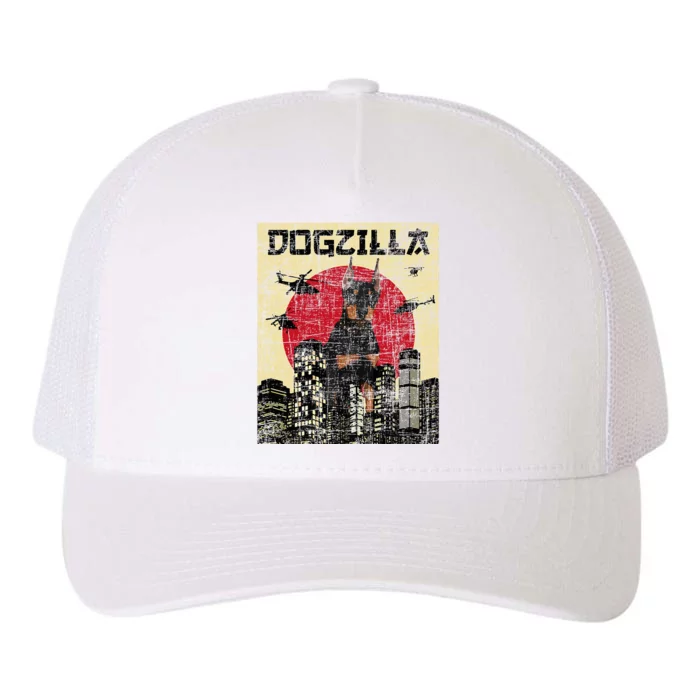 Dogzilla Japanese Doberman Canine Dog Lover Pet Owner Yupoong Adult 5-Panel Trucker Hat