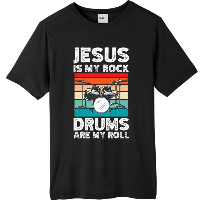 Drummer Jesus Drumming Drums Percussion Faith Christian ChromaSoft Performance T-Shirt