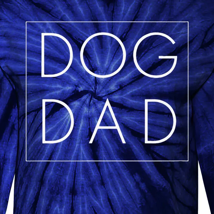 Dad Joke Design Funny Dog Dad Modern Father Tie-Dye Long Sleeve Shirt