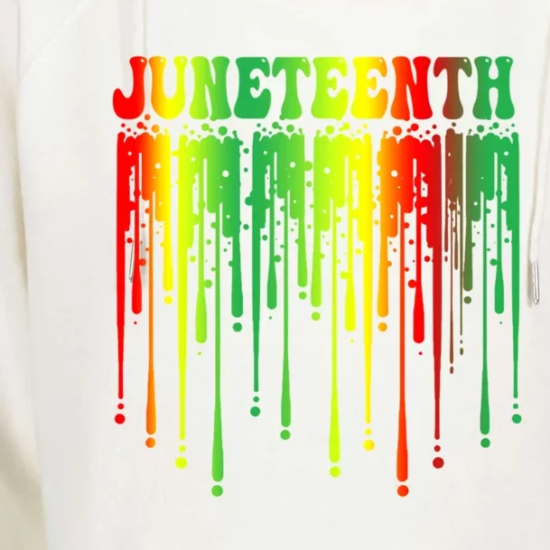 Drippin Juneteenth Drip Black History Month Juneteenth Great Gift Womens Funnel Neck Pullover Hood