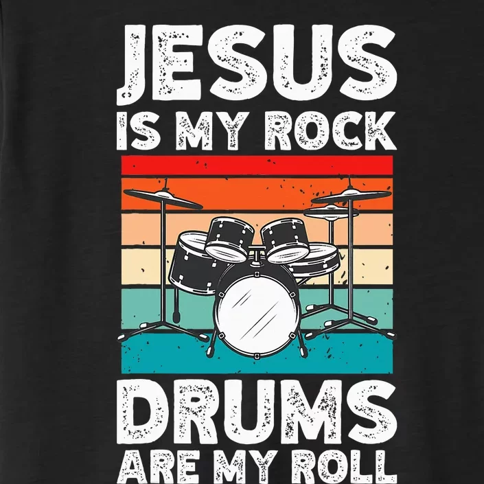 Drummer Jesus Drumming Drums Percussion Faith Christian ChromaSoft Performance T-Shirt