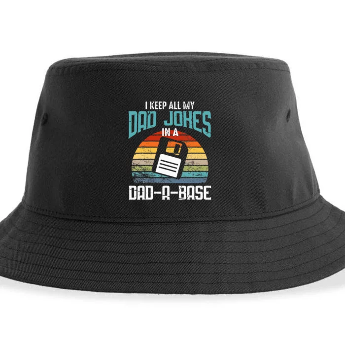 Dad Jokes Database Pun Best Dad Humor Sustainable Bucket Hat