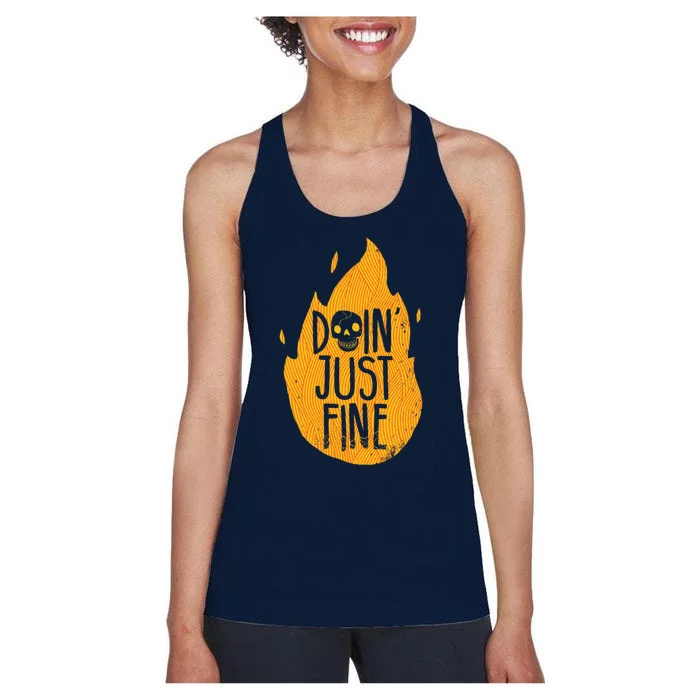 Doin Just Fine Women's Racerback Tank