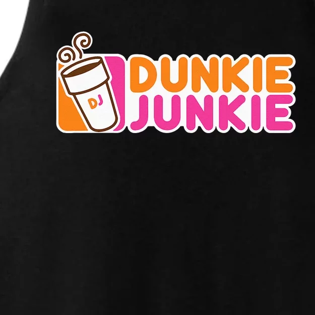 Dunkie Junkie Funny Coffee Lover Gift Ladies Tri-Blend Wicking Tank