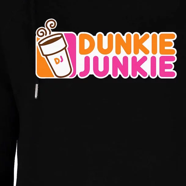 Dunkie Junkie Funny Coffee Lover Gift Womens Funnel Neck Pullover Hood