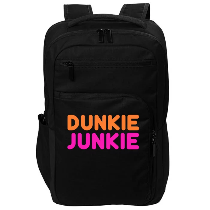 Dunkie Junkie Funny Donut Lover Parody Gift Impact Tech Backpack