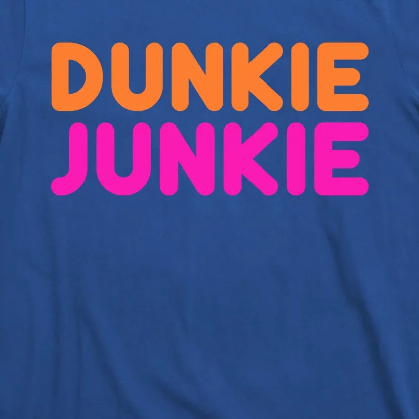 Dunkie Junkie Funny Donut Lover Parody Gift T-Shirt