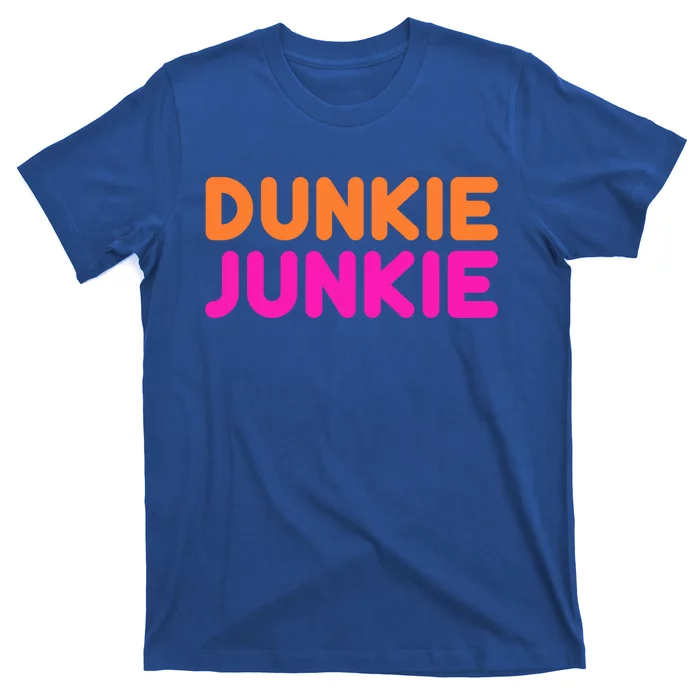 Dunkie Junkie Funny Donut Lover Parody Gift T-Shirt