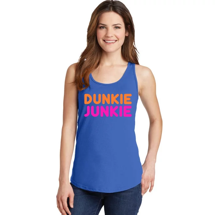 Dunkie Junkie Funny Donut Lover Parody Gift Ladies Essential Tank